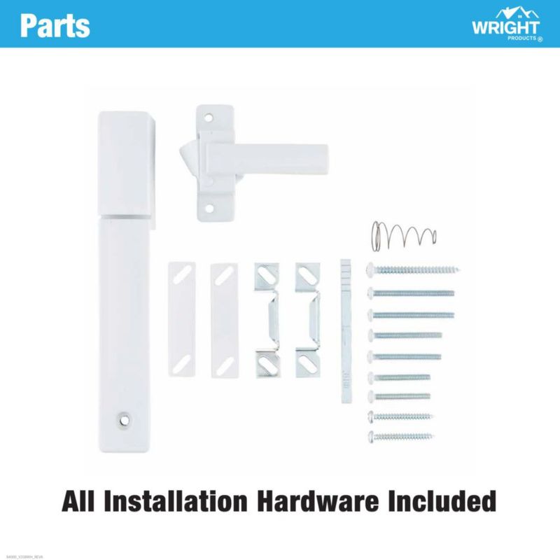 Pestillo para Puertas de Malla y Tormenta – Wright Products Blanco