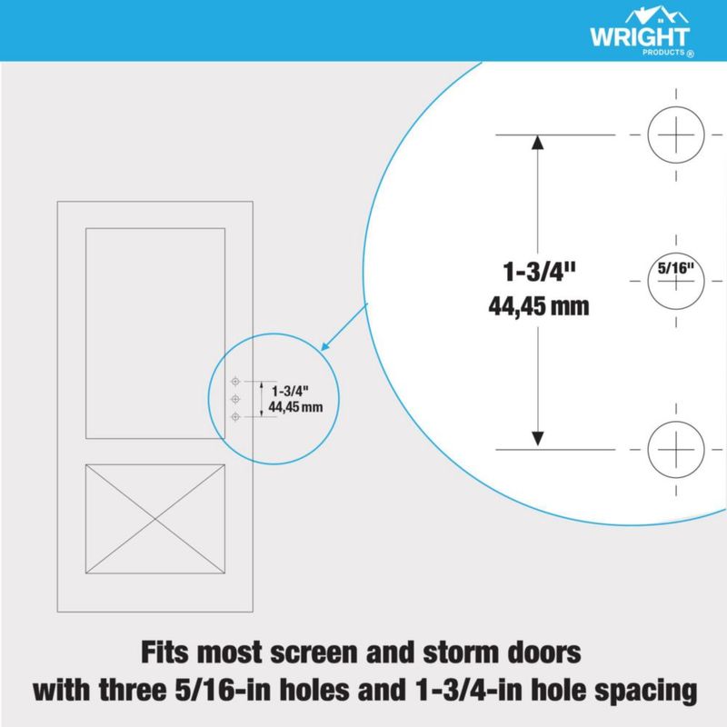 Pestillo para Puertas de Malla y Tormenta – Wright Products Blanco