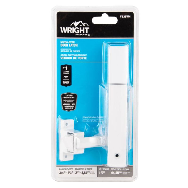Pestillo para Puertas de Malla y Tormenta – Wright Products Blanco