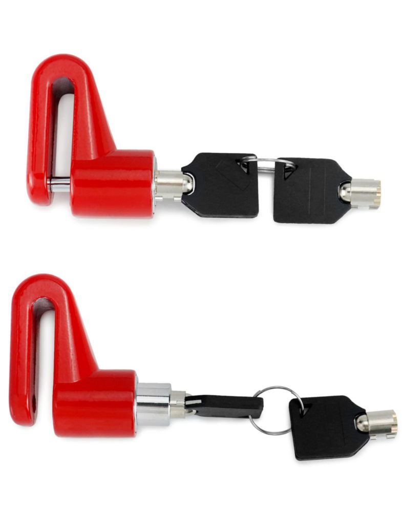 Candado de Disco QWORK Pack de 2 con Llaves Diferentes – Seguridad Antirrobo