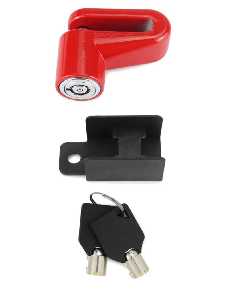 Candado de Disco QWORK Pack de 2 con Llaves Diferentes – Seguridad Antirrobo