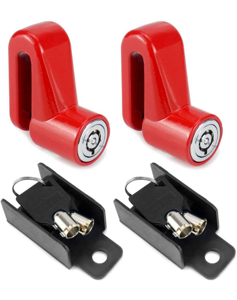 Candado de Disco QWORK Pack de 2 con Llaves Diferentes – Seguridad Antirrobo