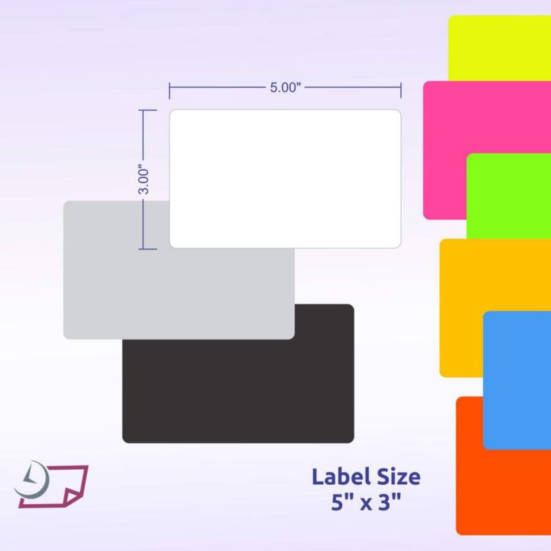 Etiquetas adhesivas NextDayLabels 76 cm x 127 cm Verde fluorescente