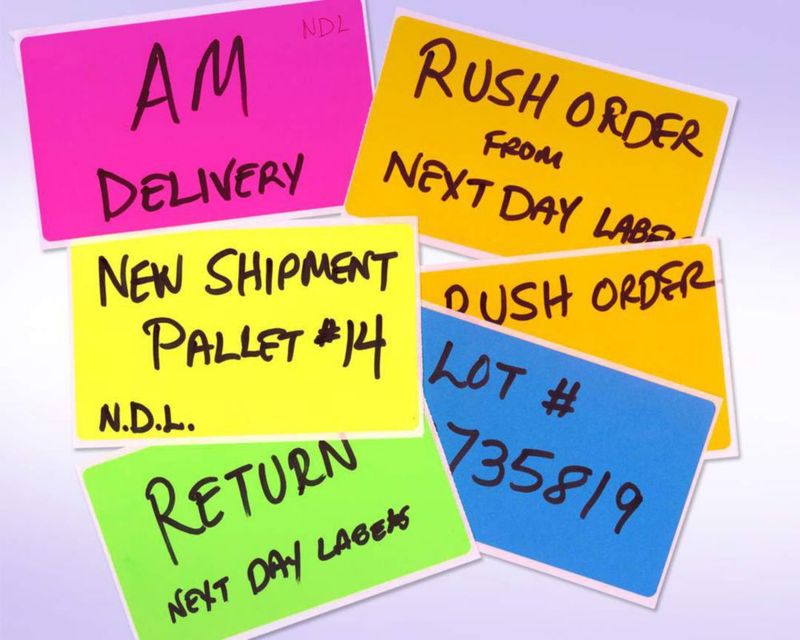 Etiquetas adhesivas NextDayLabels 76 cm x 127 cm Verde fluorescente