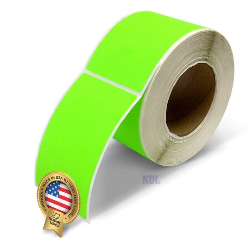 Etiquetas adhesivas NextDayLabels 76 cm x 127 cm Verde fluorescente