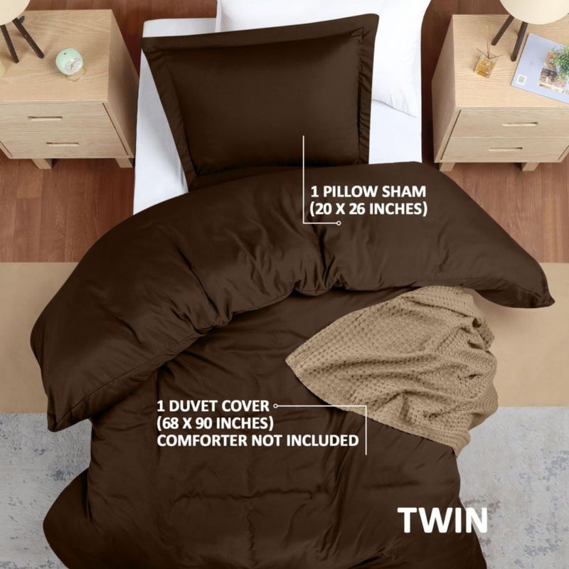 Funda de edredón Utopia Bedding Twin/Twin XL Marrón