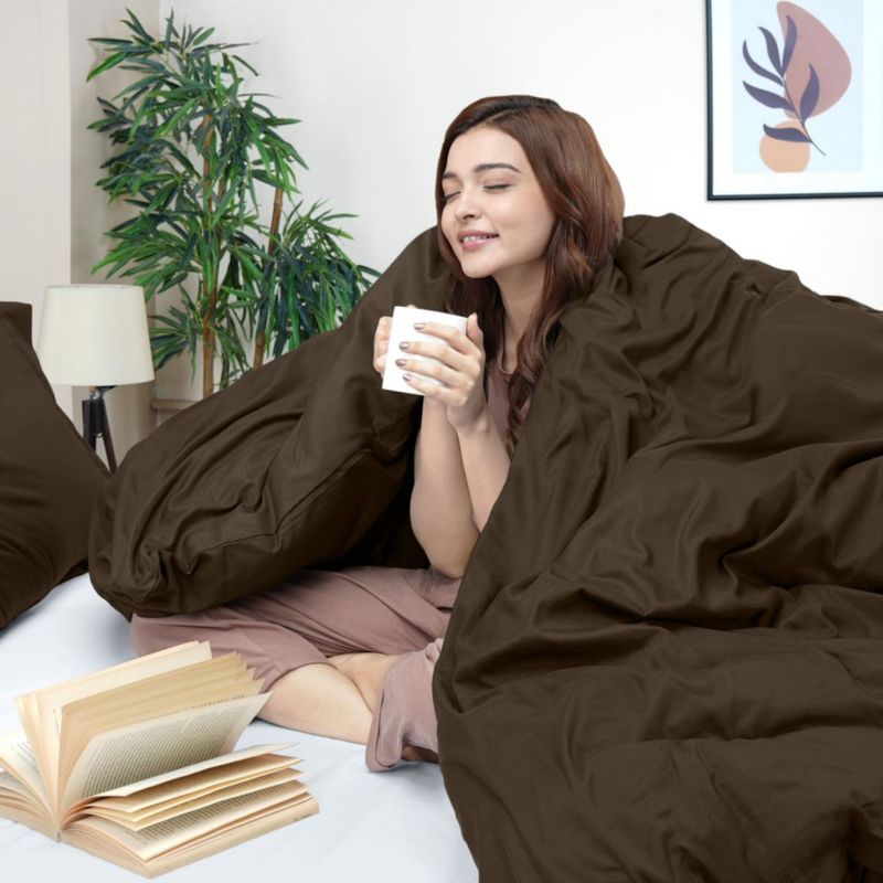 Funda de edredón Utopia Bedding Twin/Twin XL Marrón