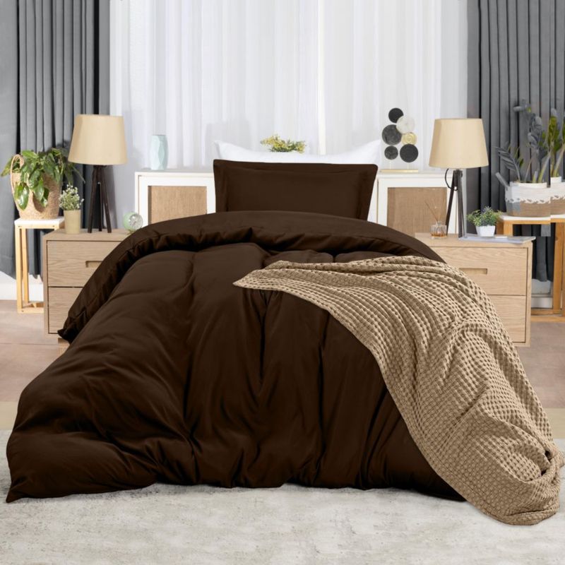 Funda de edredón Utopia Bedding Twin/Twin XL Marrón