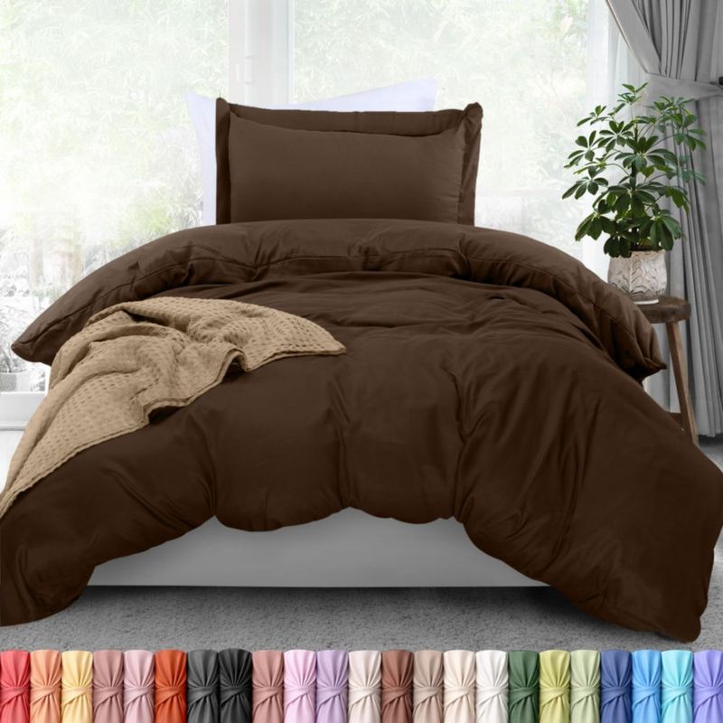 Funda de edredón Utopia Bedding Twin/Twin XL Marrón