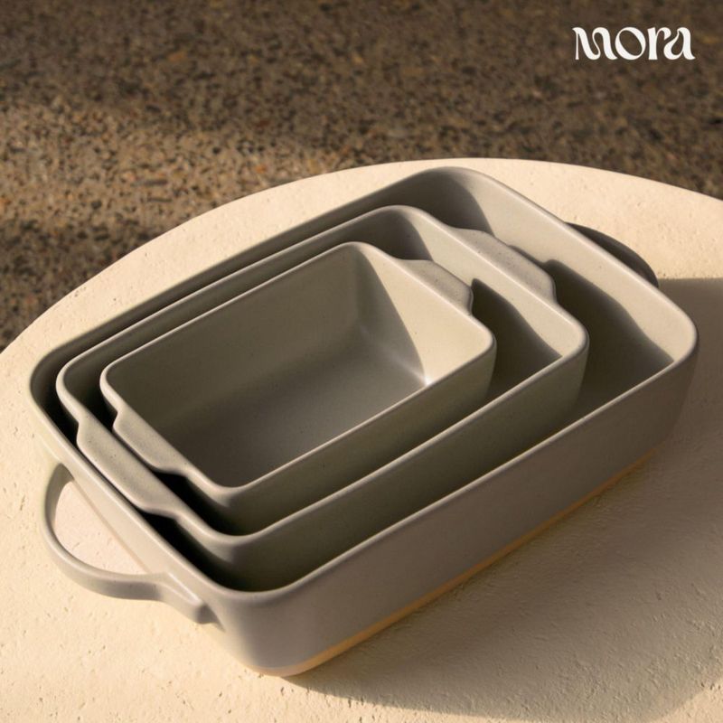 Cazuelas MORA Set de 2 18 × 28 cm Peppercorn