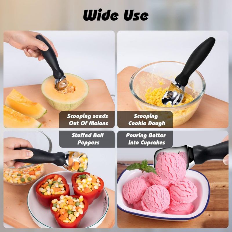 Cuchara para helado Rainspire acero inoxidable color negro