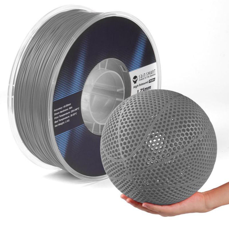 Filamento SainSmart PEBA 90A 1 kg (22 lb) gris
