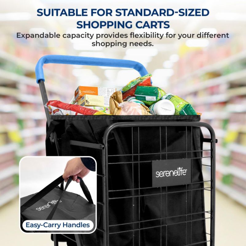 Forro para Carrito de Compras SereneLife 32 × 39 × 50 cm Impermeable 600D