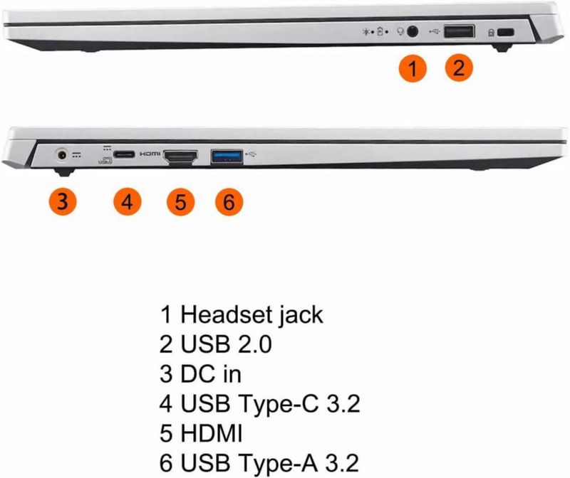 Portátil Acer Aspire Lite 156" 8 GB RAM 512 GB SSD Windows 11 Pro