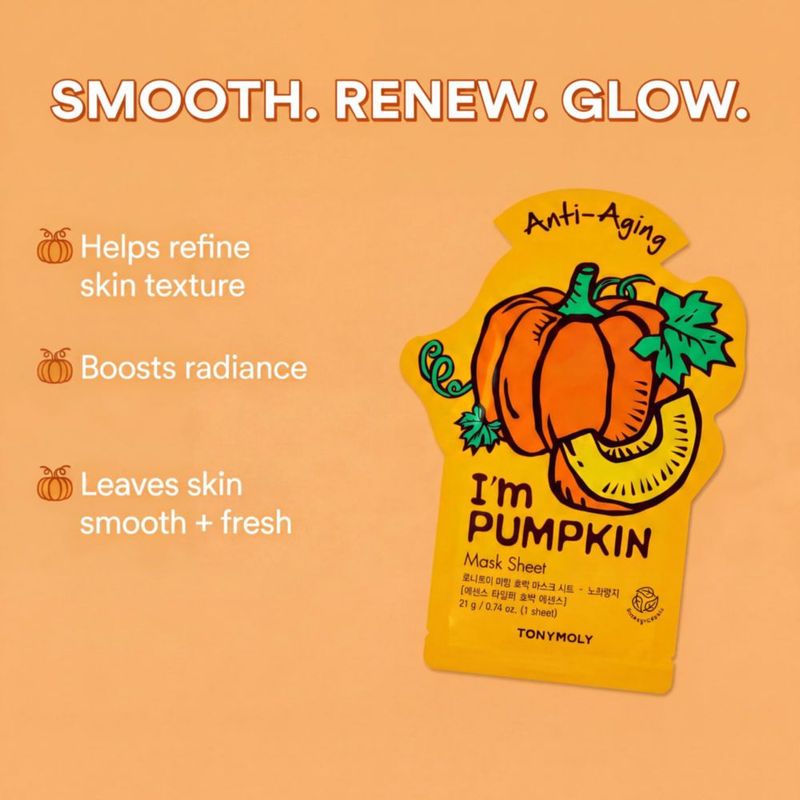 Mascarilla de hoja TONYMOLY 12 piezas carbón activado calabaza y arroz