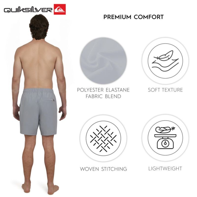 Pantalones cortos Quiksilver de ajuste regular talla grande gris ahumado