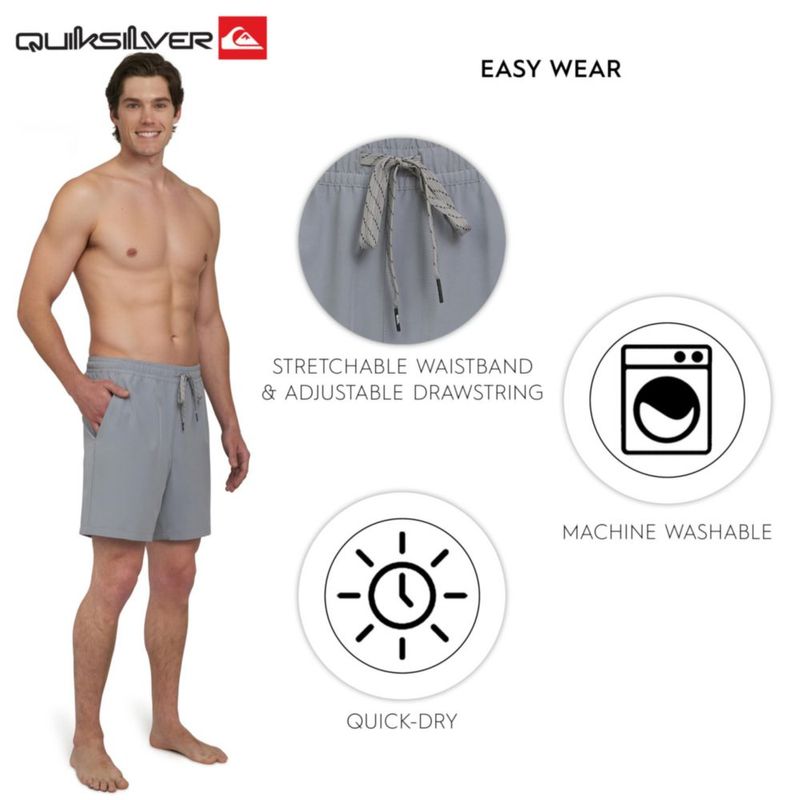 Pantalones cortos Quiksilver de ajuste regular talla grande gris ahumado