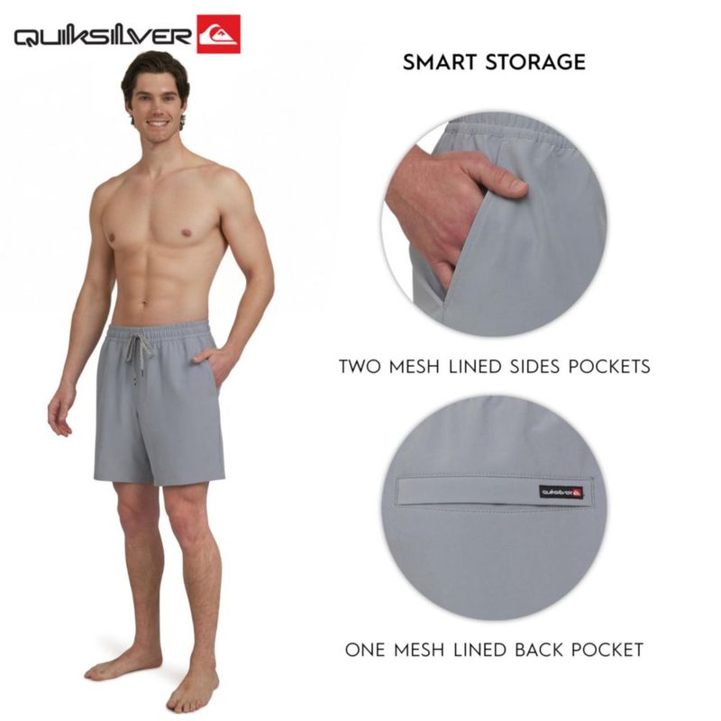 Pantalones cortos Quiksilver de ajuste regular talla grande gris ahumado