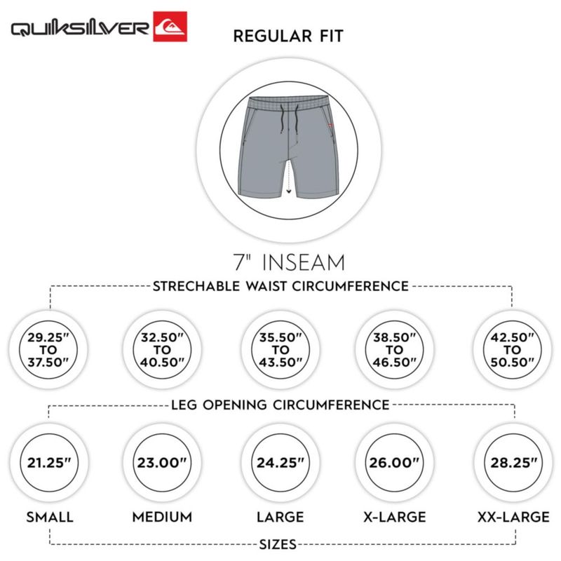Pantalones cortos Quiksilver de ajuste regular talla grande gris ahumado