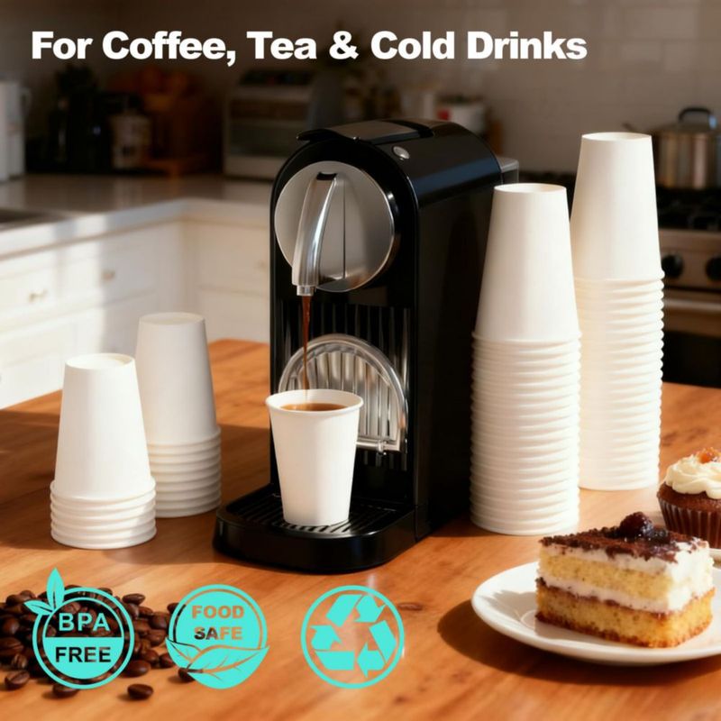 Vaso desechable Coolcap 240 ml paquete de 400 blanco