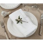 Servilleta de Tela SARO LIFESTYLE 46 cm Blanco 12 piezas