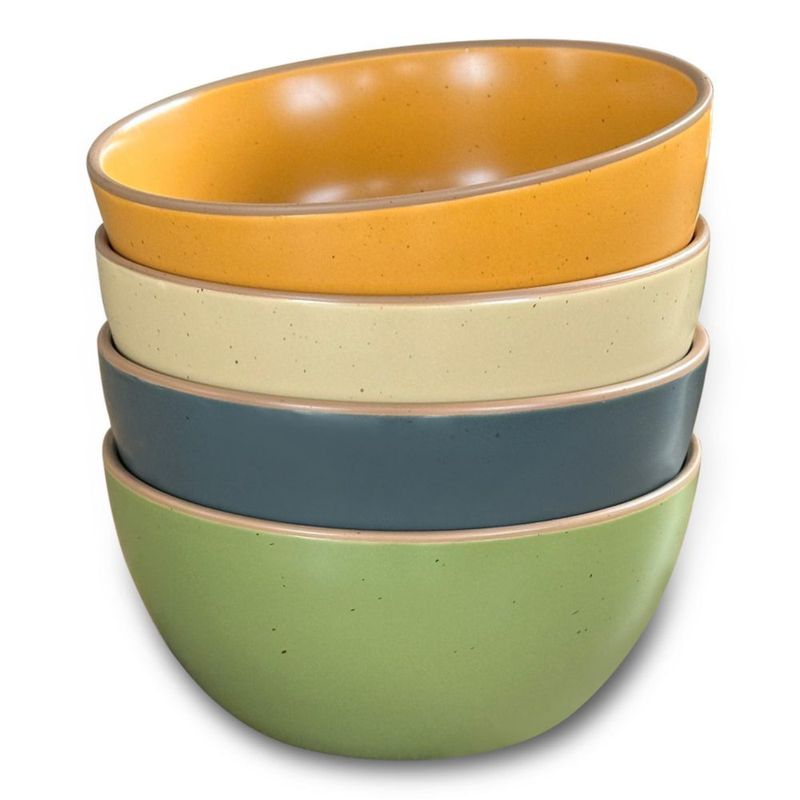 Juego de 4 cuencos Mora de 28 oz (800 ml) en colores mate Safari