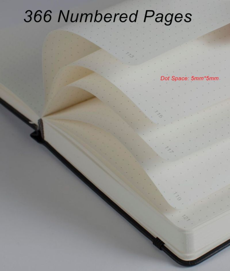 Cuaderno VOLINOTE A5 con puntos 366 páginas 100 g/m² negro