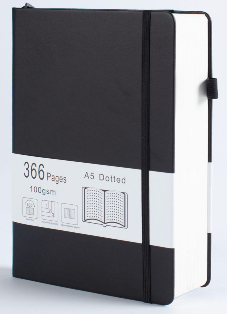 Cuaderno VOLINOTE A5 con puntos 366 páginas 100 g/m² negro