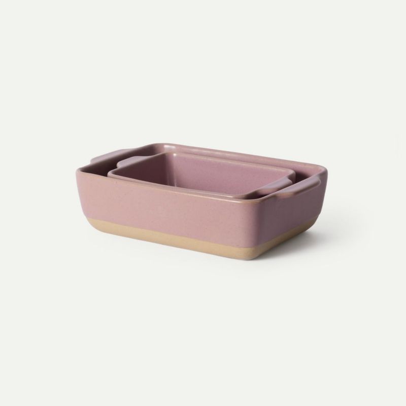 MORA Juego de 2 Cazuelas de Cerámica 28 × 18 cm para Horno