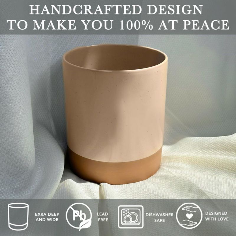 Portautensilios MORA 18 cm Cerámico Color Chai Extra Grande