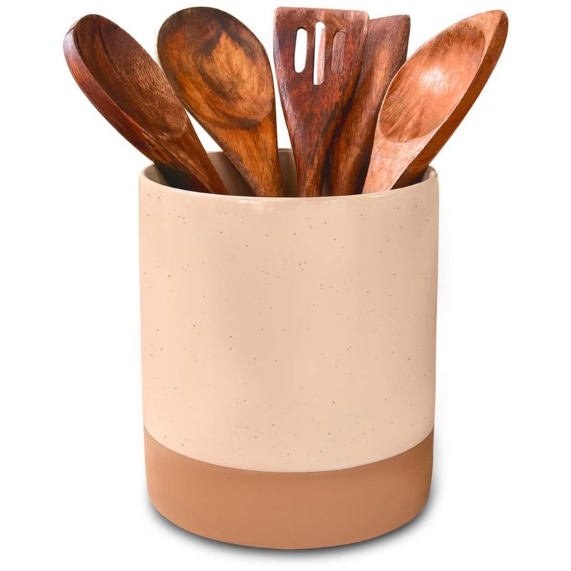 Portautensilios MORA 18 cm Cerámico Color Chai Extra Grande