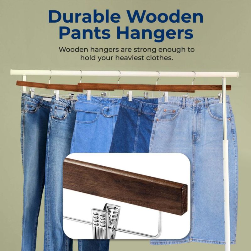 Perchas de Madera SereneLife 30 unidades - Marrón - 45 kg