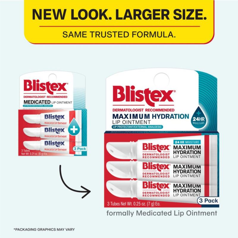 Bálsamo Labial Blistex Máxima Hidratación 3 Unidades 7 g c/u