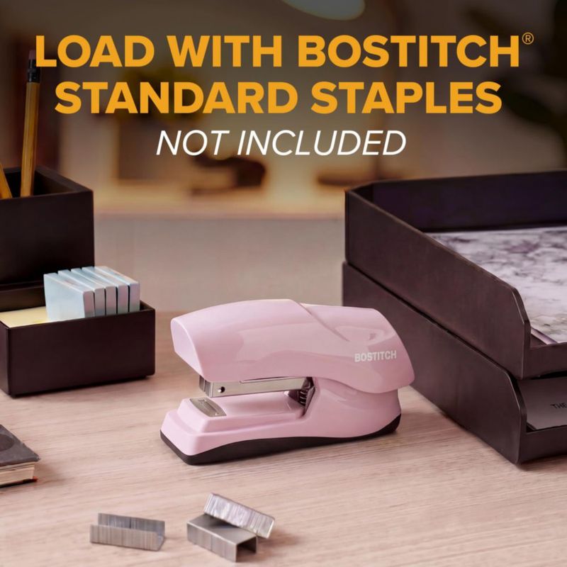 Grapadora Bostitch de 40 Hojas Sin Atasco Rosa
