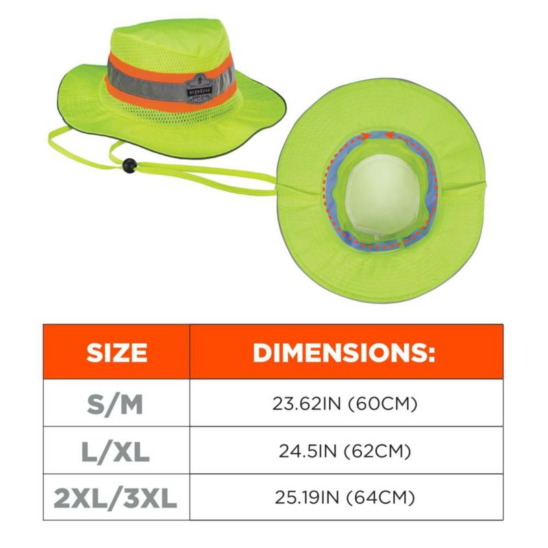 Sombrero Ergodyne Hi‑vis Ranger L/XL (64‑68 cm)