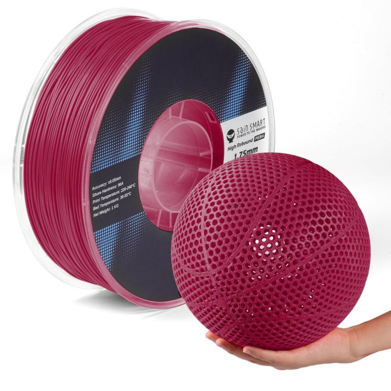 Filamento SainSmart PEBA 90A 1 kg (22 lb) Rojo