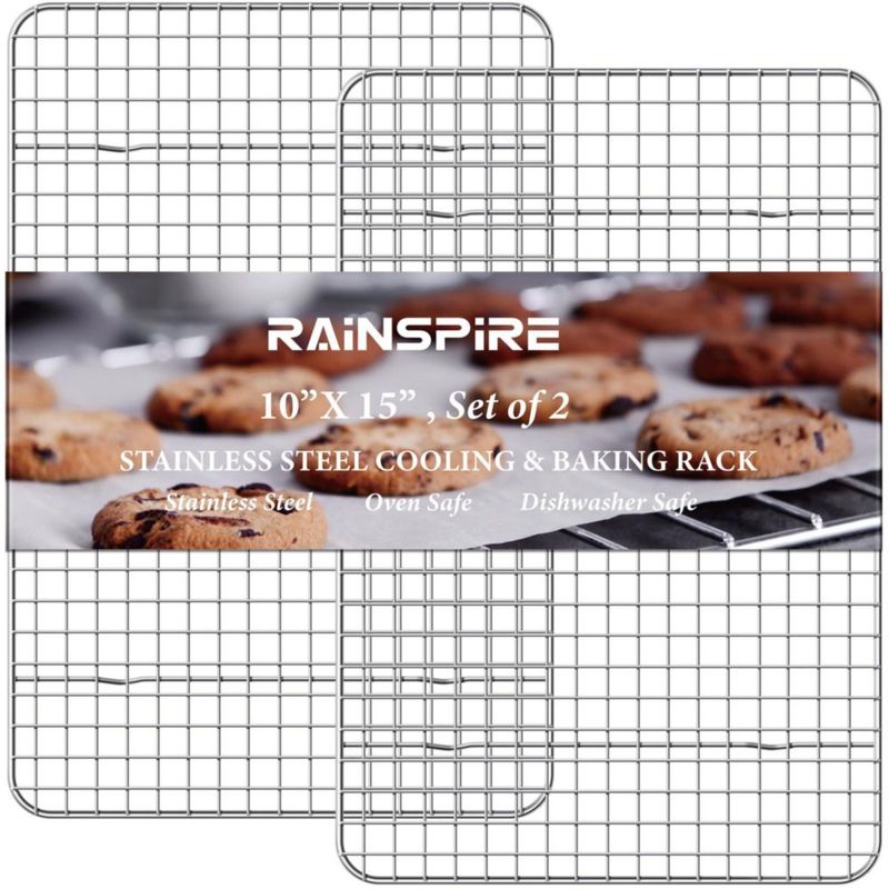 Rejilla para enfriar Rainspire 25x38 cm juego de 2 acero inoxidable