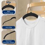 Perchas de ropa SereneLife 50 uds terciopelo negro