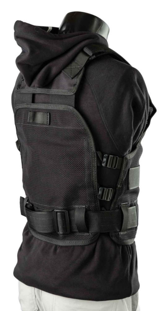 Chaleco de Herramientas Diamondback XS/S Negro de Malla Militar