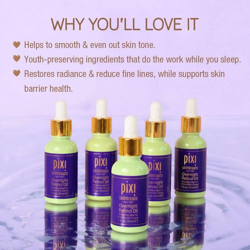 Aceite Nocturno Suavizante de Retinol Pixi 30 ml