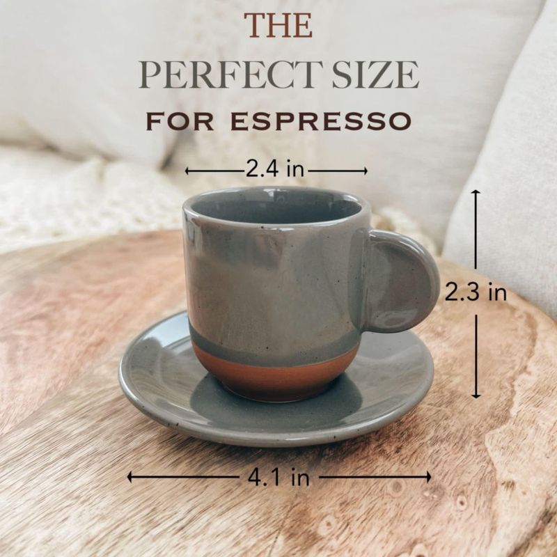Juego de tazas de espresso MORA 4 piezas 85 ml colores neutros surtidos