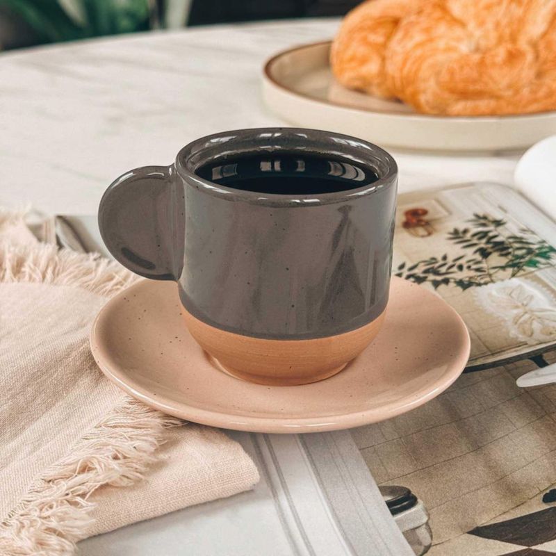Juego de tazas de espresso MORA 4 piezas 85 ml colores neutros surtidos