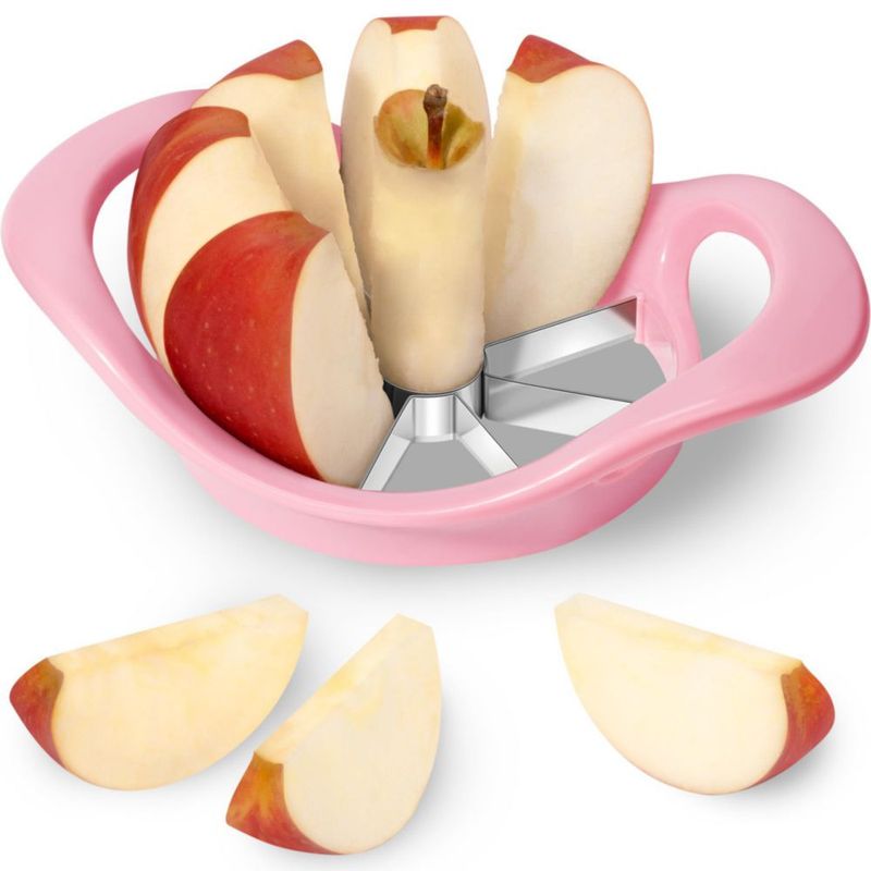 Cortador de Manzanas Rainspire 8 Cuchillas Acero Inoxidable Rosa
