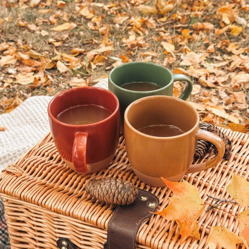 Set de 4 tazas tipo latte MORA cerámica mate 473 ml