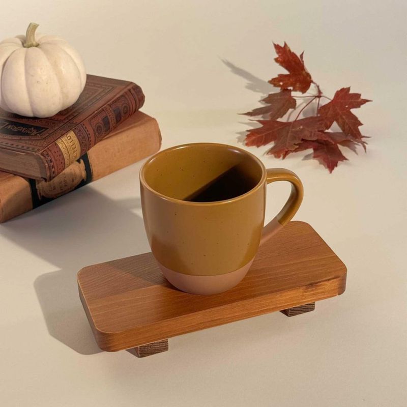 Set de 4 tazas tipo latte MORA cerámica mate 473 ml