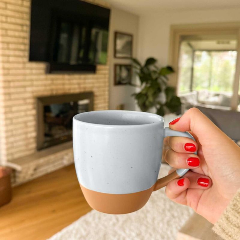 Set de 4 tazas tipo latte MORA cerámica mate 473 ml