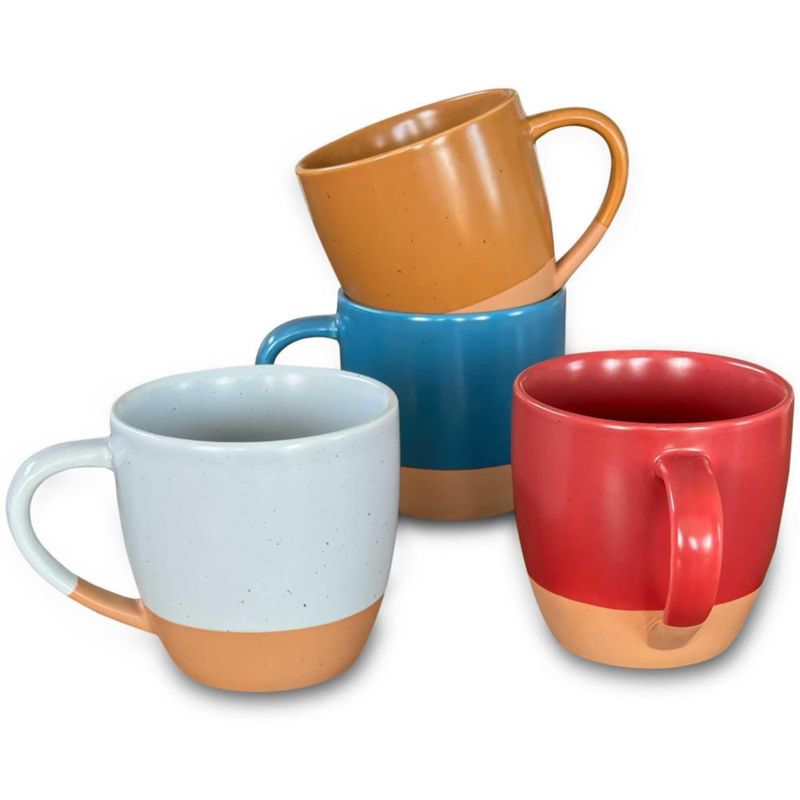 Set de 4 tazas tipo latte MORA cerámica mate 473 ml