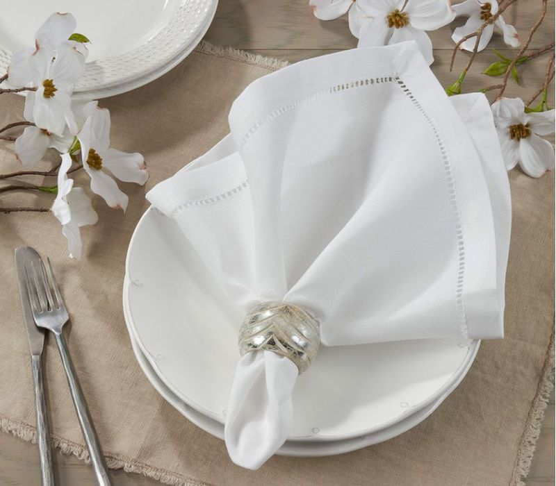 Servilleta de Tela SARO LIFESTYLE 46 cm Marfil - Pack de 12