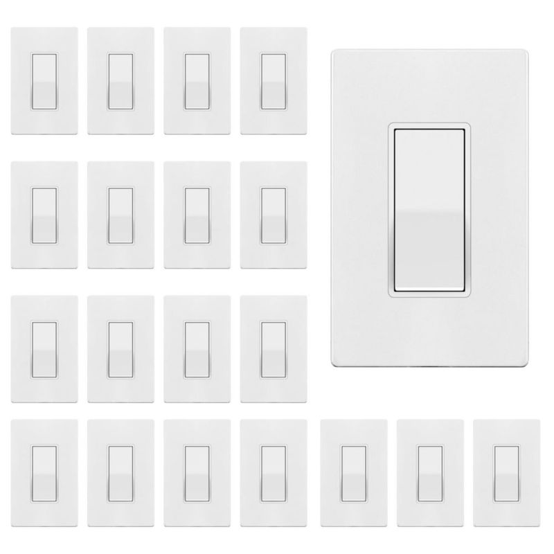 Interruptor TG 15A 20 unidades Blanco Mate 120V-277V
