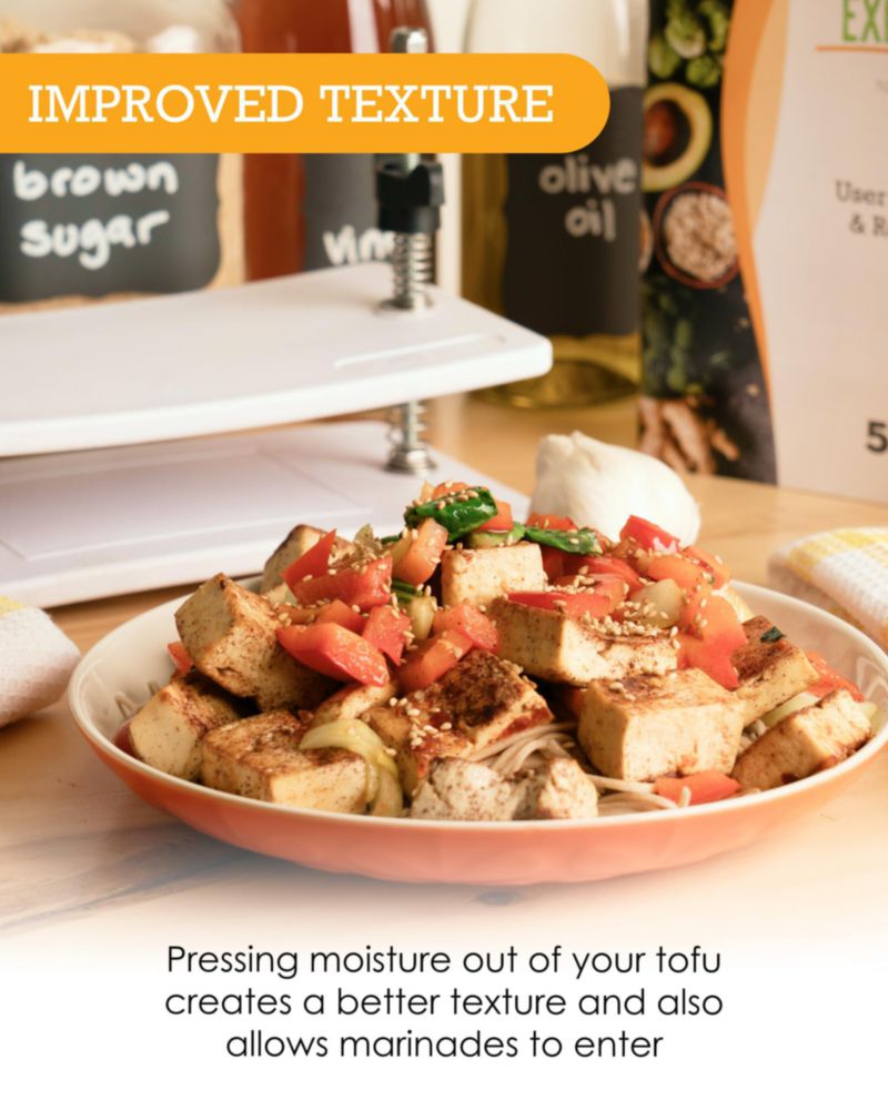 Prensa para tofu Healthy Express 13x23 cm 2 pilares/2 resortes